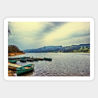 Boats on Esthwaite Sticker